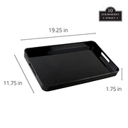 10 Strawberry Street Rectangle / 19.3" x 12" x 1.8" / Black Serving Trays