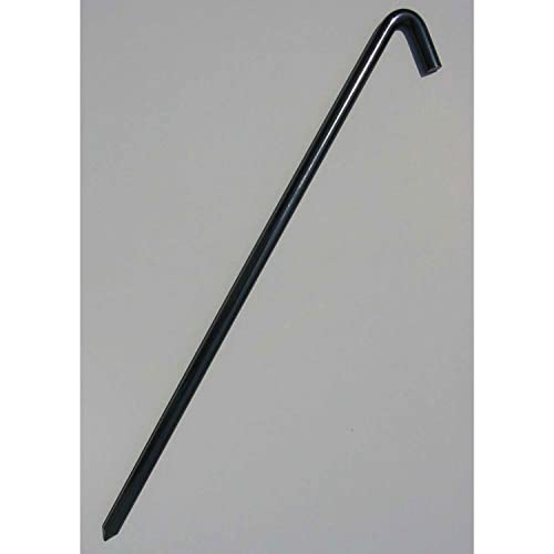 Hook Stake by Monk Industries – 26"L x 1"W x 4"H, Steel (Baked Enamel Finish), Black, Model 62524BBK