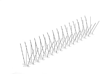 Bird B Gone Bird Spike 2001 (BBG2001) Professional Commercial Grade Stainless Steel Bird Spikes – 5” Wide – 10 Feet (2ft Strips) – Heavy Duty Deterrent for Pigeons, Seagulls & Large Birds