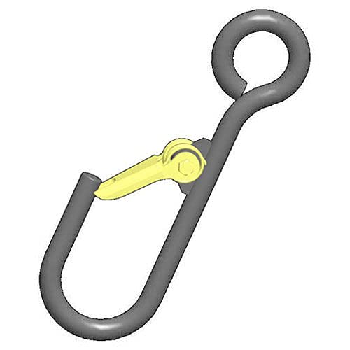 3/8" Alloy Latching J-Hook - 365 Lb. Cap. by M&W – Steel, Raw Steel, Model 14924