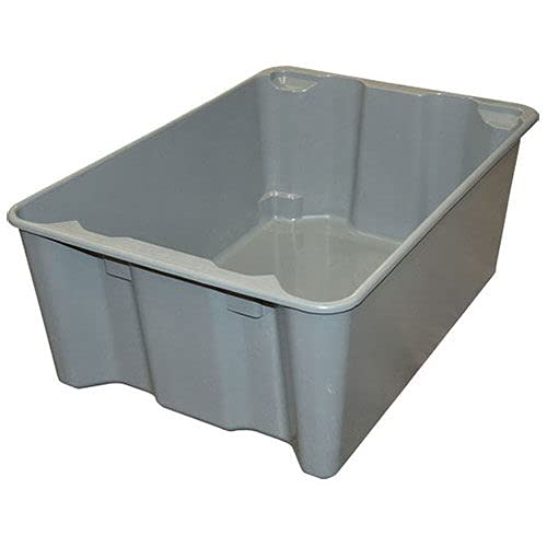 Molded Fiberglass Toteline Nest and Stack Tote - 25-1/4" x 18" x10" by MFG Tray – Polyester, Gray, Pack of 5, Model 7806085172