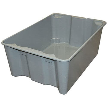 Molded Fiberglass Toteline Nest and Stack Tote - 25-1/4" x 18" x10" by MFG Tray – Polyester, Gray, Pack of 5, Model 7806085172