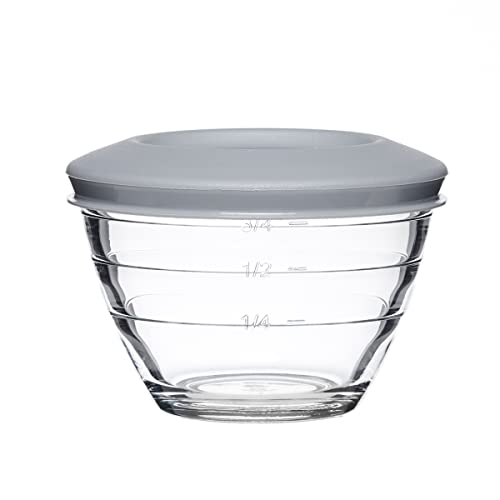 Anchor Hocking 1 Cup, 6-Piece Set (3 Bowls and 3 Lids) / Clear / Classic Mixing Bowls