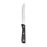 S/S Round Tip 9 1/4" Steak Knife w/Black Bakelite Handle by World Tableware – 9.25, Stainless Steel, Black, Pack of 12, Model 201-2682