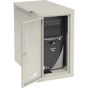 Computer Cabinet Side Car by Global Industrial – 12" W x 22-1/2"D x 21-1/2"H, Alloy Steel, Grey, Model 253700GY