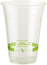 World Centric Compostable Clear Cold Cup, 16 Ounce - 240 per case.