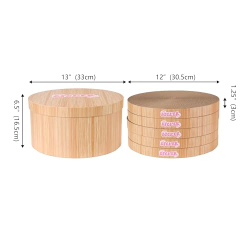 THE LICKER STORE Brown Wood Grain Finish / 12" / Modern;Mid-Century;Classic;Transitional;Traditional;Cottage;Casual Scratching Pads