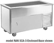 RAN SCA-3 RanServe Mobile Refrigerated Cold Food Table 48"L, 3 Pan Size with Enclosed Base