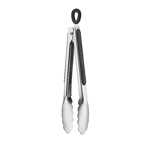 Cuisinart Stainless Steel & Black / 7" & 9" Set / Stainless Steel Tongs