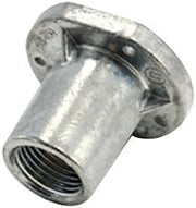 Bridgeport CSS-100 Ball Burnish High Strength Zinc Alloy Rigid Threaded Straight Concrete Encasable Flanged Hub 1 Inch