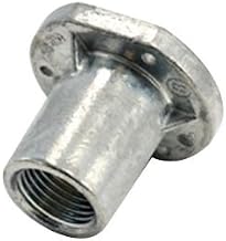 Bridgeport CSS-100 Ball Burnish High Strength Zinc Alloy Rigid Threaded Straight Concrete Encasable Flanged Hub 1 Inch