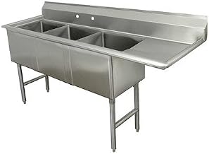 Fabricated Bowl 3 Compartment Scullery Sink Width: 98.5"