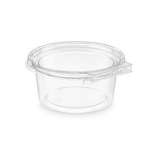 Inline Plastics DPET Safe-T-Fresh Roundware Tamper Resistent Container by Inline Plastics Corporation – Plastic, Clear, Model TS4012R
