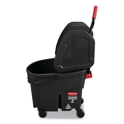 Rubbermaid Commercial Products Black / 35 Qt / Down Press Buckets