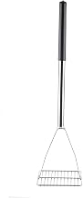 Tablecraft Chrome Plated Metal Square Bean Masher, 19 inch - 1 each.