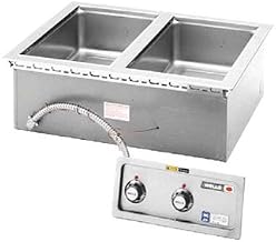 Wells MOD-200TDAF Top-Mount Built-In Electric Food Warmer with Wet/Dry Operation, Auto-Fill, (2) 12" x 20" Pan Opening with Drain & Thermostatic Controls