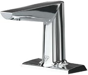 ECW-3163 WaveCrest Electronic Sensor Medical Fct, 4" Deck Mount, Polished Chrome, 0.5 GPM / 1.9 LPM VR Hidden Spray Device