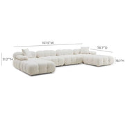 TOV Furniture Cream / Fabric,Plywood,Wood / 157.6"W x 78.8"D x 26.4"H Sofas & Couches