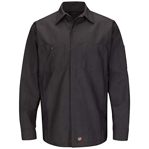 Red Kap Large Tall / Charcoal / Long Sleeve Solid Crew Shirt Clothing