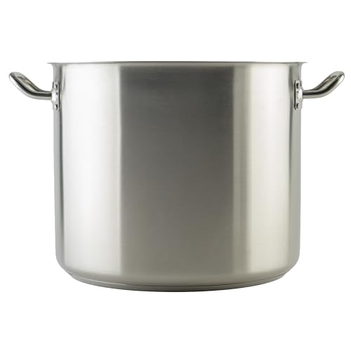 Winco 33.8 Quarts / Pot With Cover / Silver Stockpots