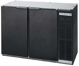 Beverage Air BB48YF-1-B-PT Standard Depth Pass-Thru Back Bar Cooler in Black