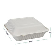 ECO PRODUCTS Green Products / 9" / white Clamshell Take Out Containers