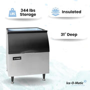 Ice-O-Matic 344 lb Storage / Storage Bin / Silver Ice Machines