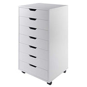 Winsome White / 1 Door, 17 Drawers / Transitional Storage Cabinets