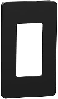 by Schneider Electric Square D X Series Standard Size Screwless Wall Plate for Outlet and Light Switch, 1 Gang, Matte Black