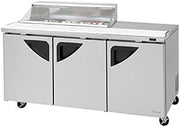 Turbo Air 3-Door Sandwich Salad Prep Table 23-CU.ft. TST-72SD-12S-N-CL