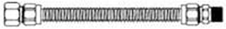 BrassCraft Gas Connector Coated Stainless Steel 24 " 1/2 " Mip X 3/8 " Mip Use With Dryer/Stove Bg