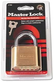Master Lock MLK175D RESETTABLE COMBINATION PADLOCK, 2" WIDE, BRASSFull Carton Of:24 EA