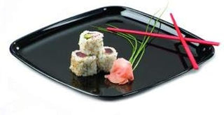 Sabert Nova Plus 12" Round Platter Tray, Black | 36/Case