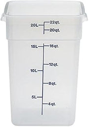 Cambro 22SFSPP CamSquare Translucent Square 22 Qt Food Storage Container