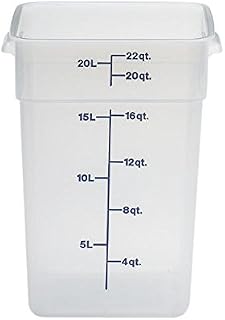 Cambro 22SFSPP CamSquare Translucent Square 22 Qt Food Storage Container