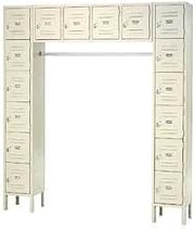 Global Industrial 238235TN 12 x 18 x 12 in. Paramount 16 Person Locker with Assembled Tan