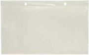 Quantum LBL3X5 Identification Label Holder for Warehouse Dividable Container Commercial Wire Shelving Hanging Basket | Fits DG92050, DG92060 and DG93060 | 5"W x 3"H, Clear, Polyethylene (Pack of 6)