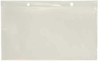 Quantum LBL3X5 Identification Label Holder for Warehouse Dividable Container Commercial Wire Shelving Hanging Basket | Fits DG92050, DG92060 and DG93060 | 5"W x 3"H, Clear, Polyethylene (Pack of 6)