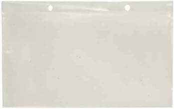 Quantum LBL3X5 Identification Label Holder for Warehouse Dividable Container Commercial Wire Shelving Hanging Basket | Fits DG92050, DG92060 and DG93060 | 5"W x 3"H, Clear, Polyethylene (Pack of 6)