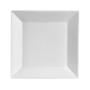 10" Square Plate by Yanco – Large, Porcelain, White, Pack of 24, Model ML-110