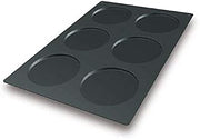 Silikomart Professional SQ012 Silicone Mold, Disk 6.30 Inch Diameter x 0.39 Inch High, 6 Cavities
