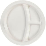 Carlisle FoodService Products Divided Plate with 3 Compartments for Home and Restaurant, Melamine, 9 Inches, White, (Pack of 48)