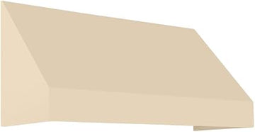 AWNTECH 8.375 Ft New Yorker Rigid Valance Style Door/Window Awning Fixed Outdoor Canopy 100.5 Inch W x 44 Inch H x 48 Inch Proj, Dark Tan