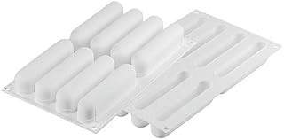 Silikomart L'Éclair120 Silicone Mold 5.31 Inch x 1.10 Inch x 1.46 Inch High, 8 Cavities