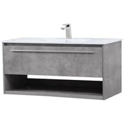 Elegant Decor 42" - Single / Grey / Modern Wheel Care