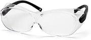 (12 Pair) Pyramex OTS XL Glasses Black Temples Clear Anti-Fog Lens (S7510STJ)