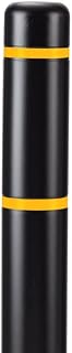 Innoplast BollardGard 4" x 64" Bollard Cover Black (Black Yellow Tape)