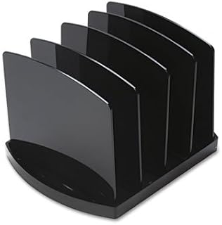 Officemate Standard Sorter, 4-Compartments, Plastic, 9.5w x 7.5d x 6.75h, Black