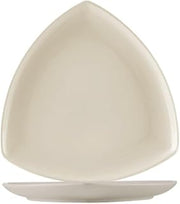CAC China REC-CT21 Coupe Triangular Plate 12" Stoneware Triangle, American White, Set of 12