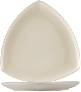 CAC China REC-CT21 Coupe Triangular Plate 12" Stoneware Triangle, American White, Set of 12
